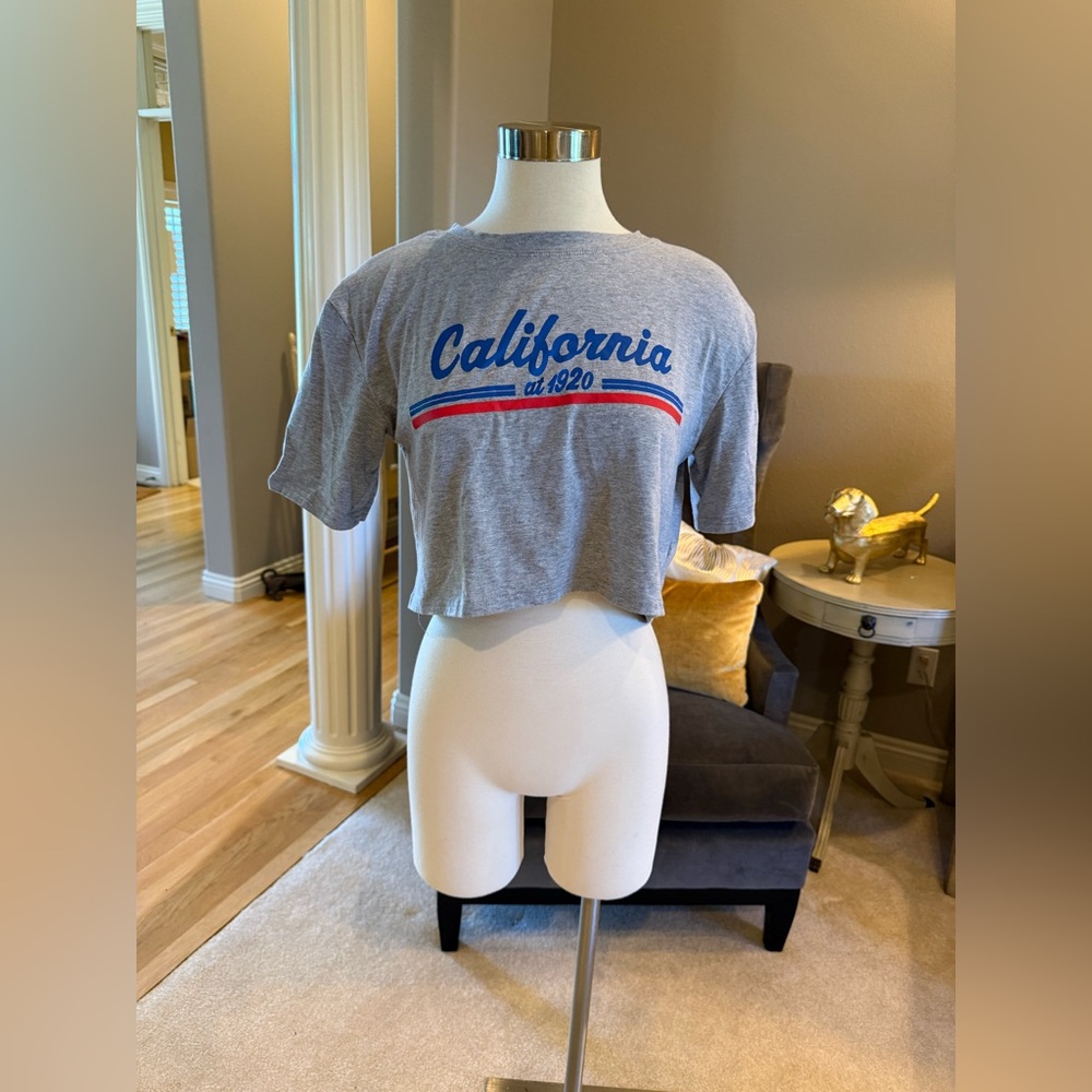 Romwe California Crop Tee (NWOT) Small